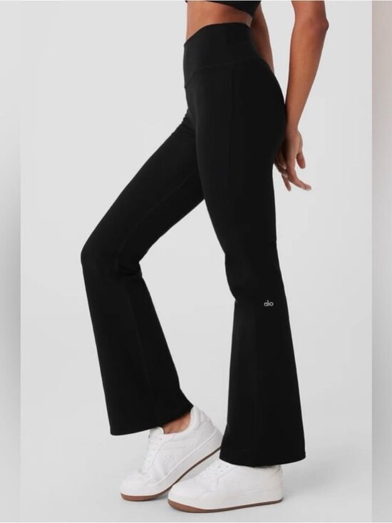 Pants - 🧘ALO Yoga Airbrush Bootcut Legging High-Waisted Black Yoga Pants Regular🖤